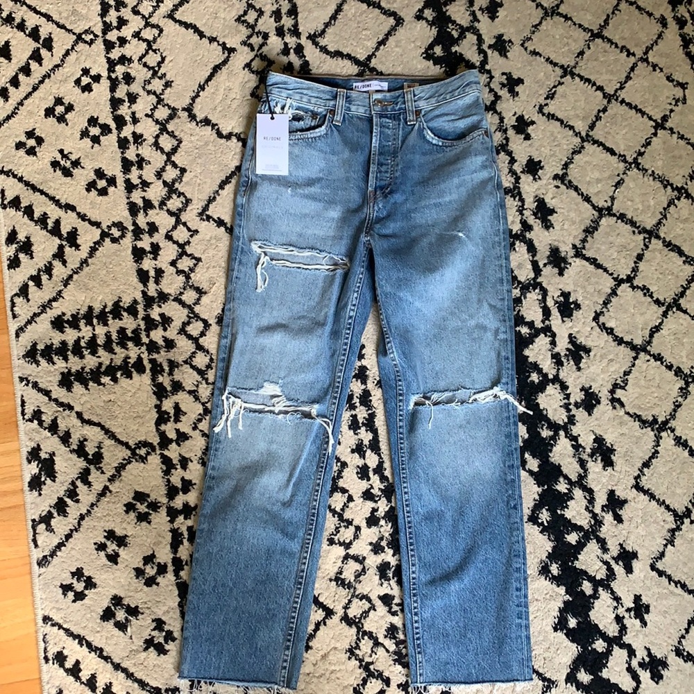 Re/Done High Rise Stovepipe jeans size 26